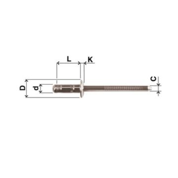 TAMP MULTI Stahl/Stahl 3.2 x 7 mm (1.0-3.0mm)