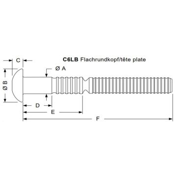 HUCK® C6LB-R6-2G Bolzen Stahl verz.