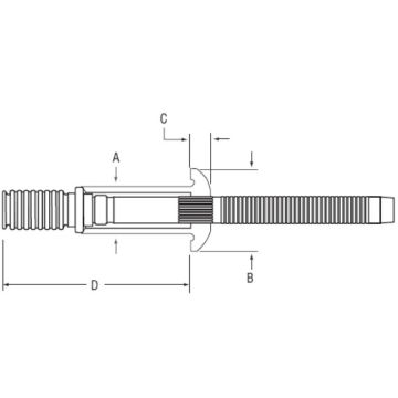 HUCK® HKLP-R8-6 HuckLok Stahl-Flachkopf (2.0-9.5mm)