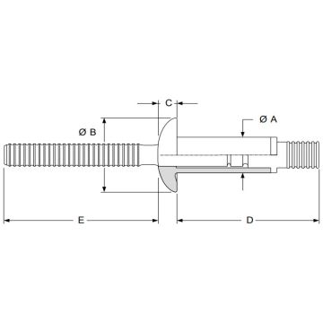 HUCK® Magna-Bulb MBP-R6-M5 Stahl (4.2-5.8mm)