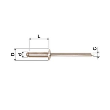 Blindniet Inox / Inox 3.2 x 6 mm (1.5-3.0mm)
