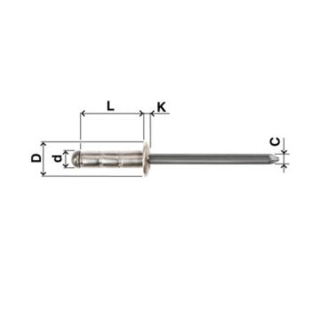 MULTI Alu / Stahl 3.2 x 8 mm (0.5-5.0mm)