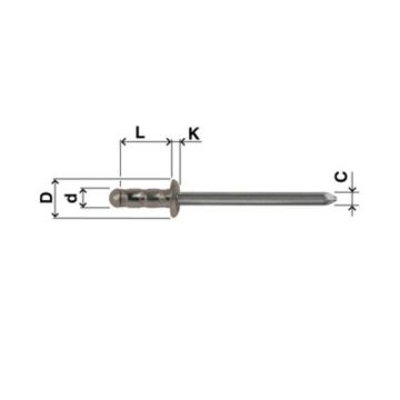 MULTI "Plus" Blindniet Inox/Inox 3.2 x 11 mm (1.0-6.0mm)