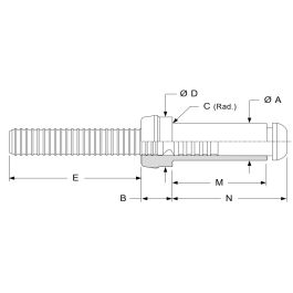 HUCK® BOM-R6-4 Blindniet Stahl verz. (5.6-7.1mm)