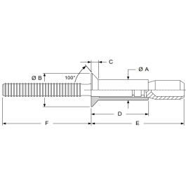 HUCK® Magna-Lok MGL100-U6-6 Inox Senkkopf (3.2-8.4mm)