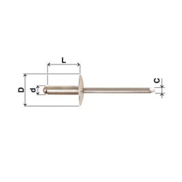 Blindniet Grosskopf 14 In/In 4.8 x 10 mm (3.5-5.5mm)